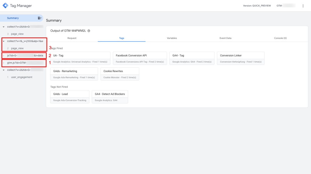 Debug the GTM Server-side Container